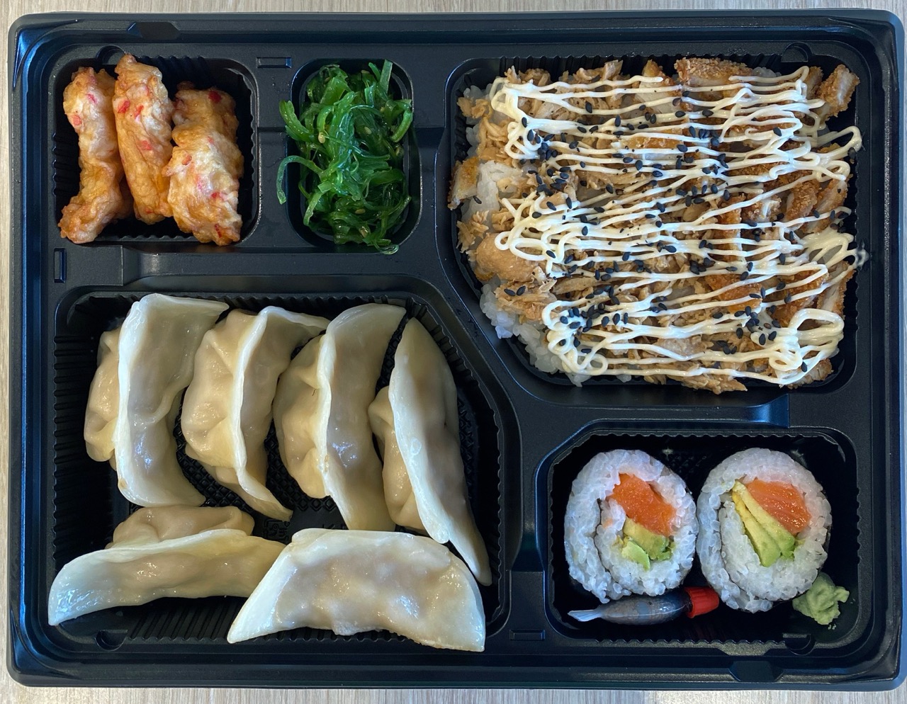 Sushi Meets Dumplings Bento Deluxe